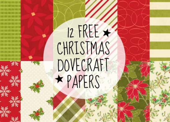 FREE Christmas Dovecraft Papers paper craft download