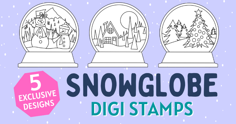 Snowglobe Digi Stamps