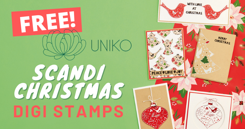 FREE Uniko Scandi Christmas Digi Stamps
