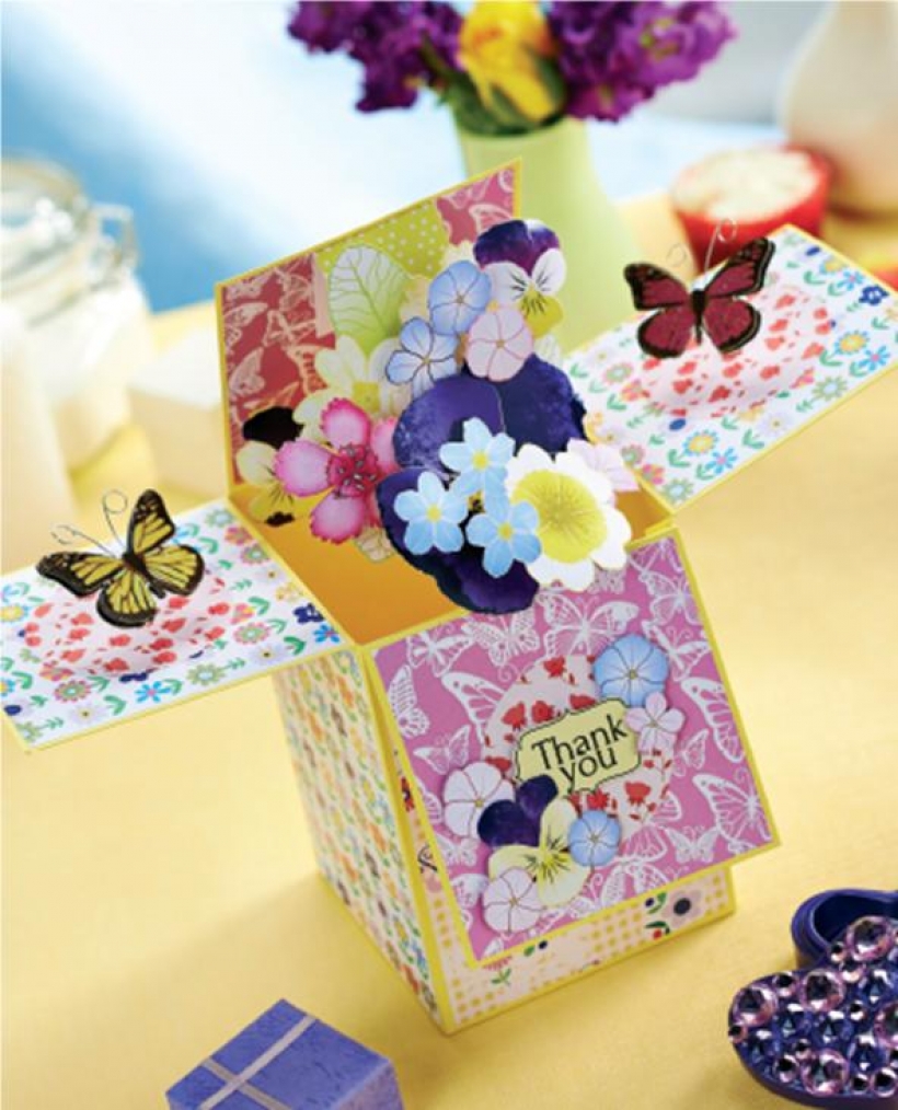 Floral box card